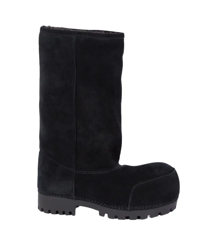 Balenciaga Alaska Fur High suede boots