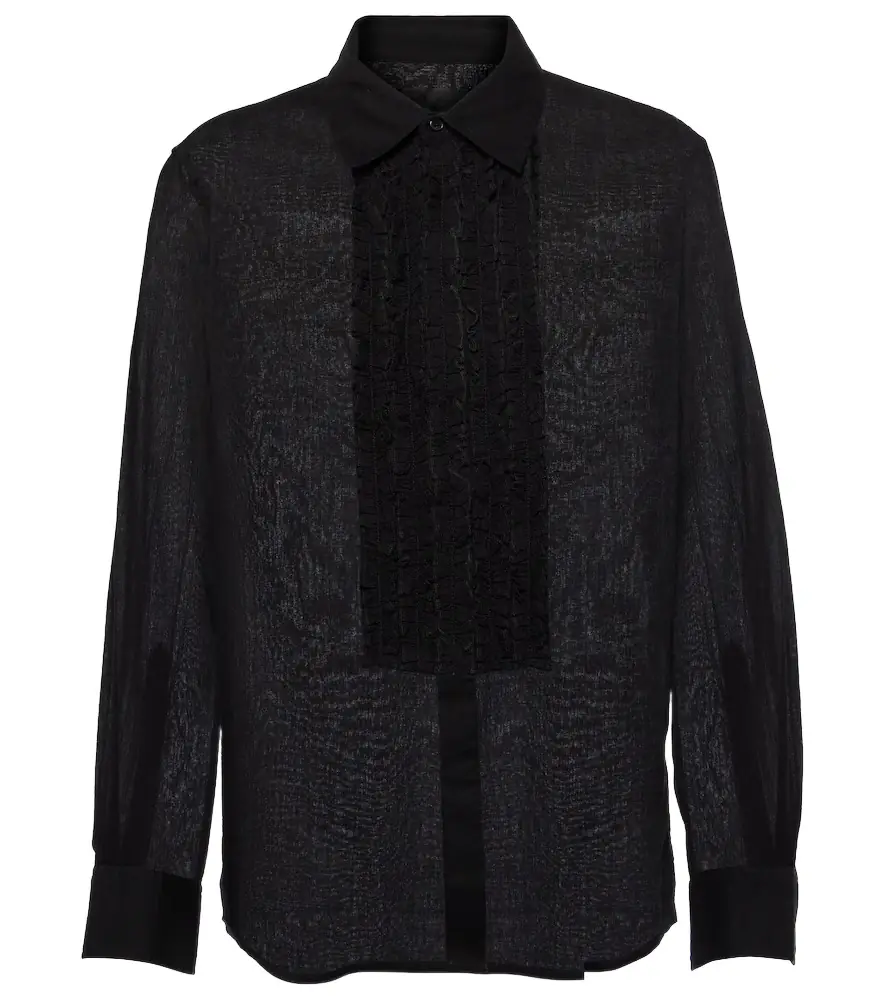 Nili Lotan Nathael ruffled cotton shirt
