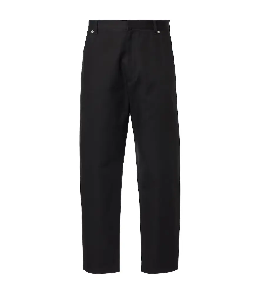 Prada Mid-rise cotton wide-leg pants