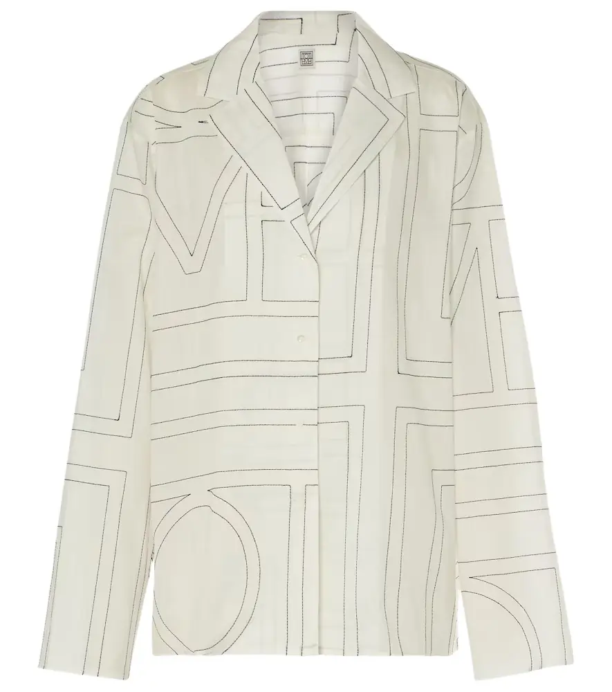 Toteme Monogram cotton-blend shirt