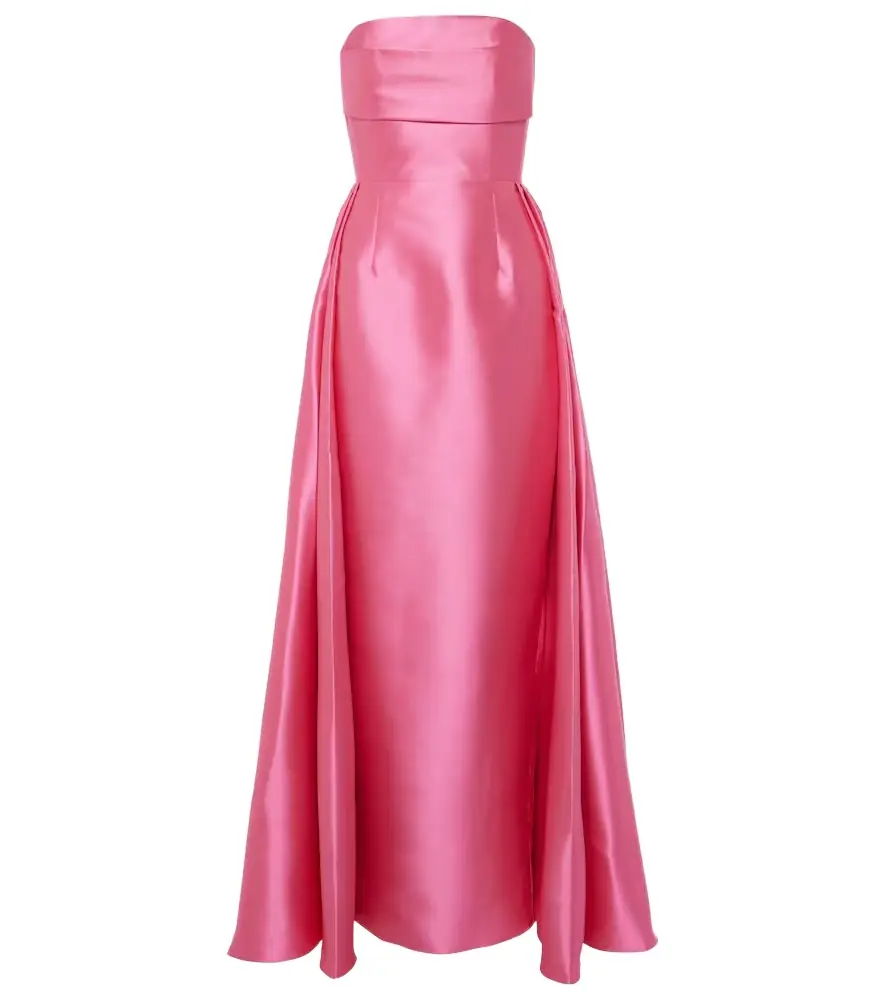 Solace London Strapless satin twill gown
