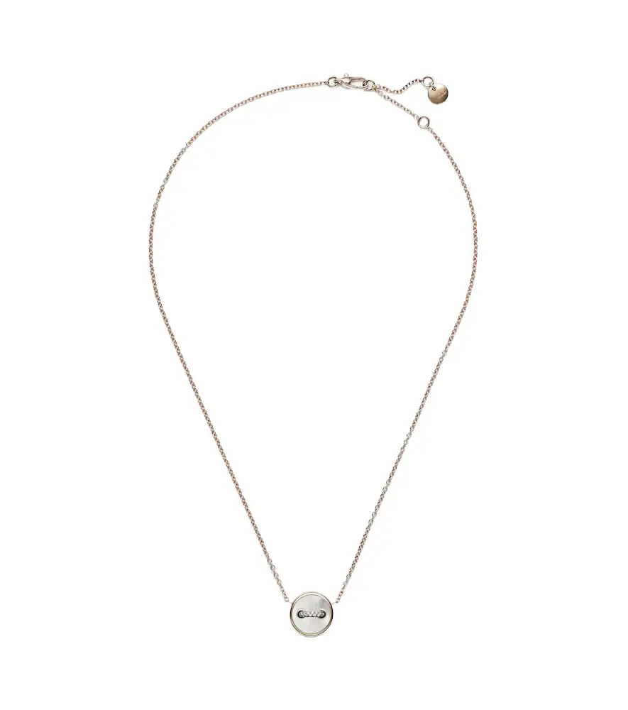 Pomellato Pom Pom Dot 18kt rose gold pendant necklace with mother-of-pearl and diamonds