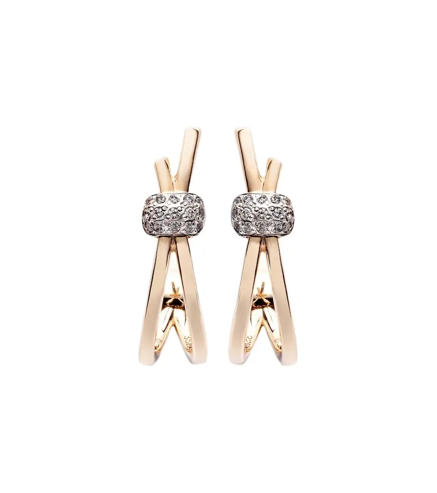 Pomellato Together 18kt rose gold earrings with diamonds