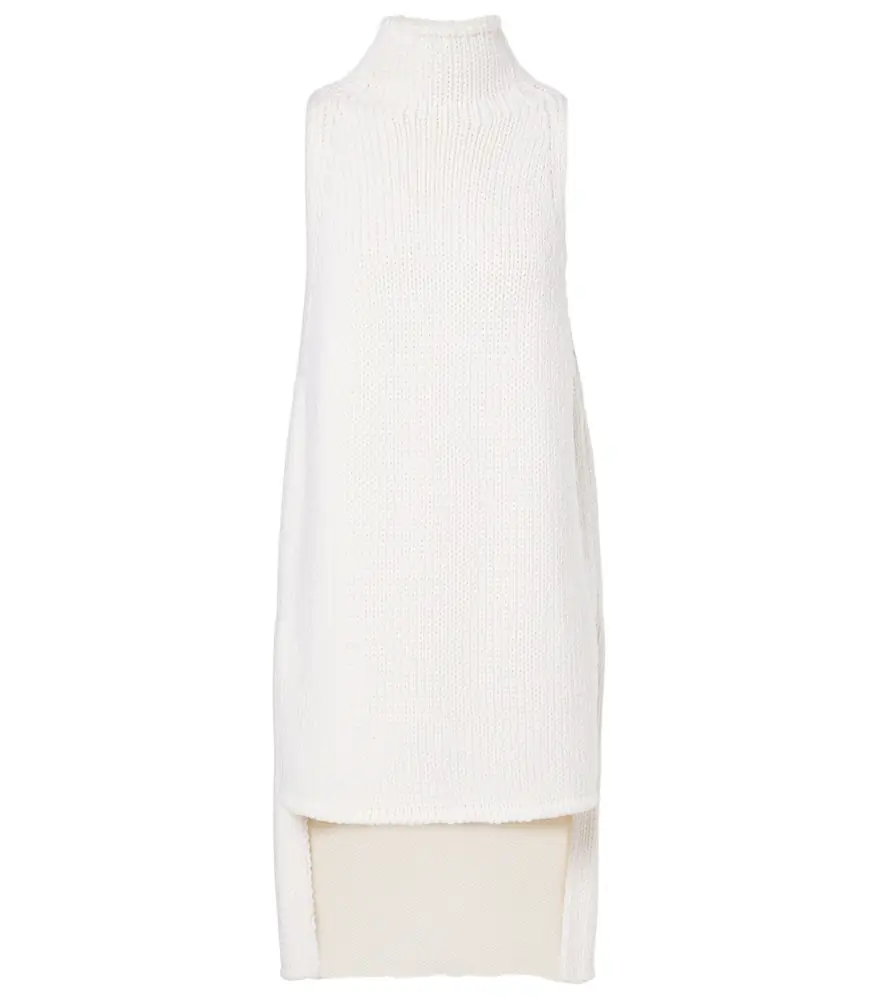 Alaia Alaïa Caped wool turtleneck top