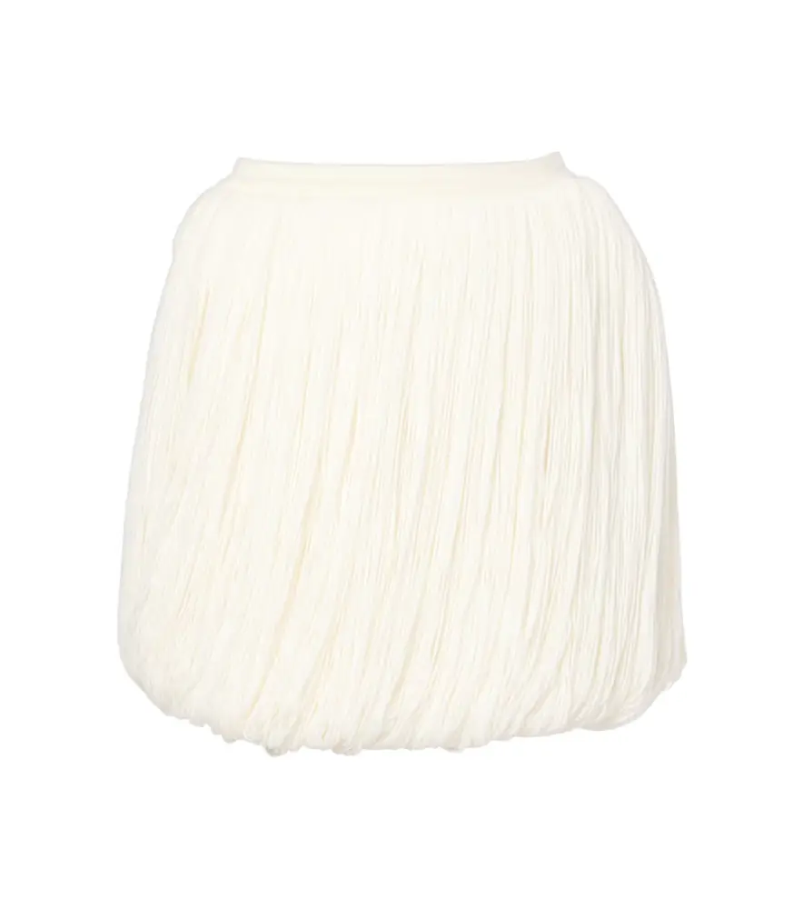 Alaia Alaïa Fringed wool miniskirt
