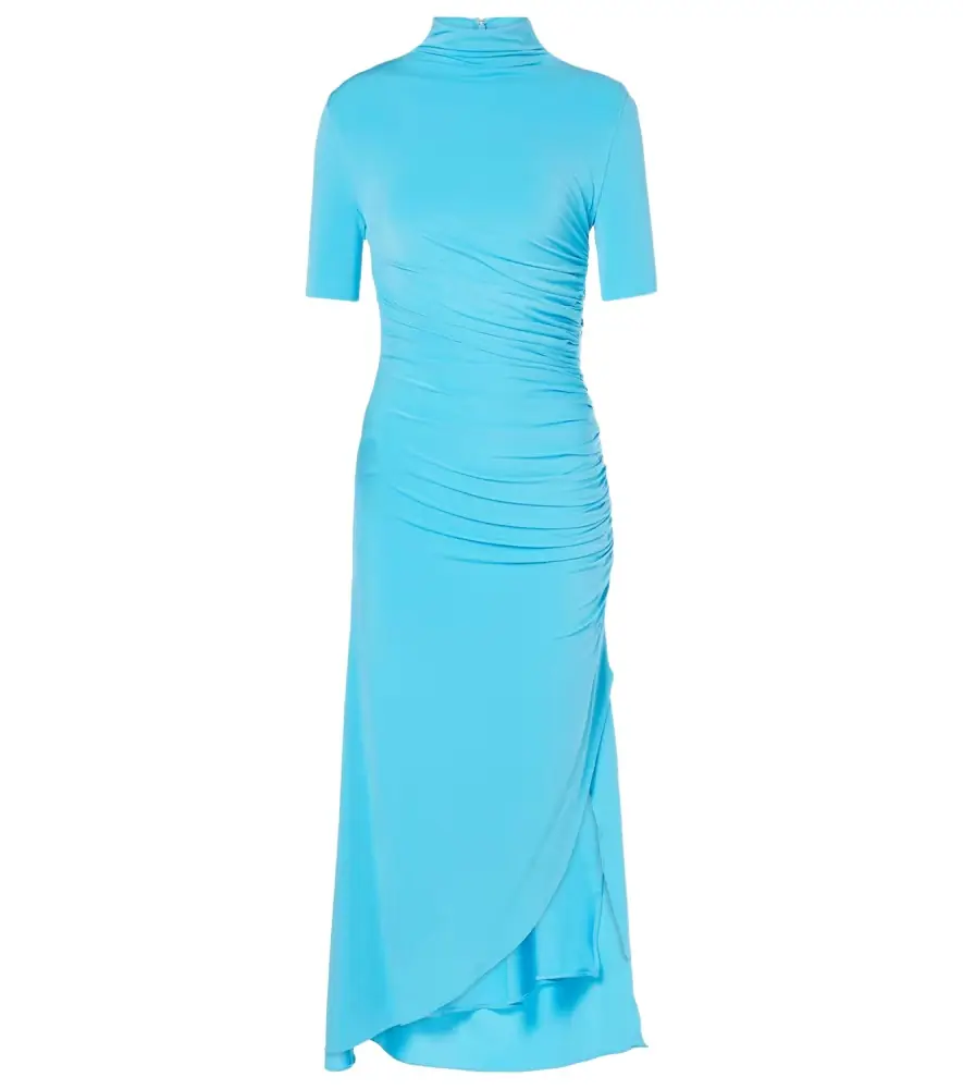 Alaia Alaïa Draped asymmetric midi dress