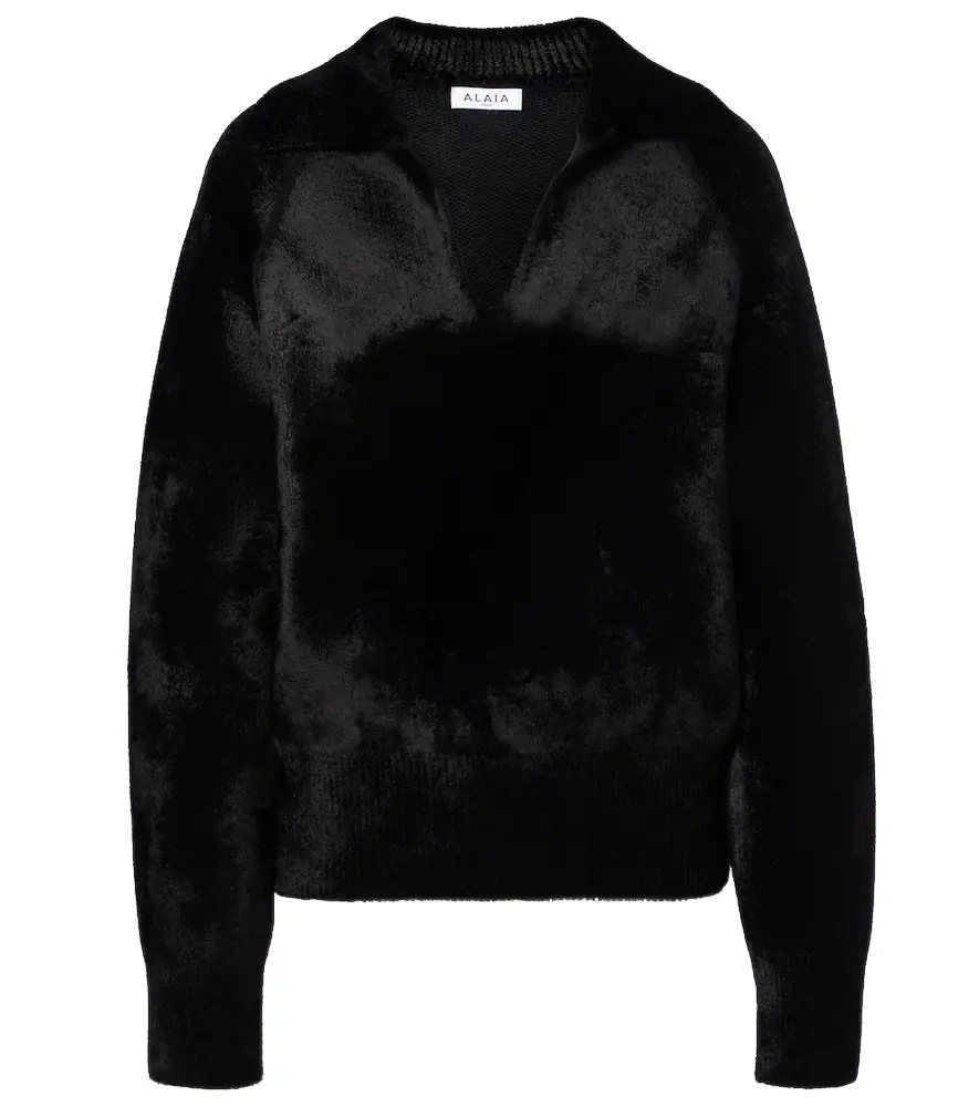 Alaia Alaïa Wool-blend polo sweater