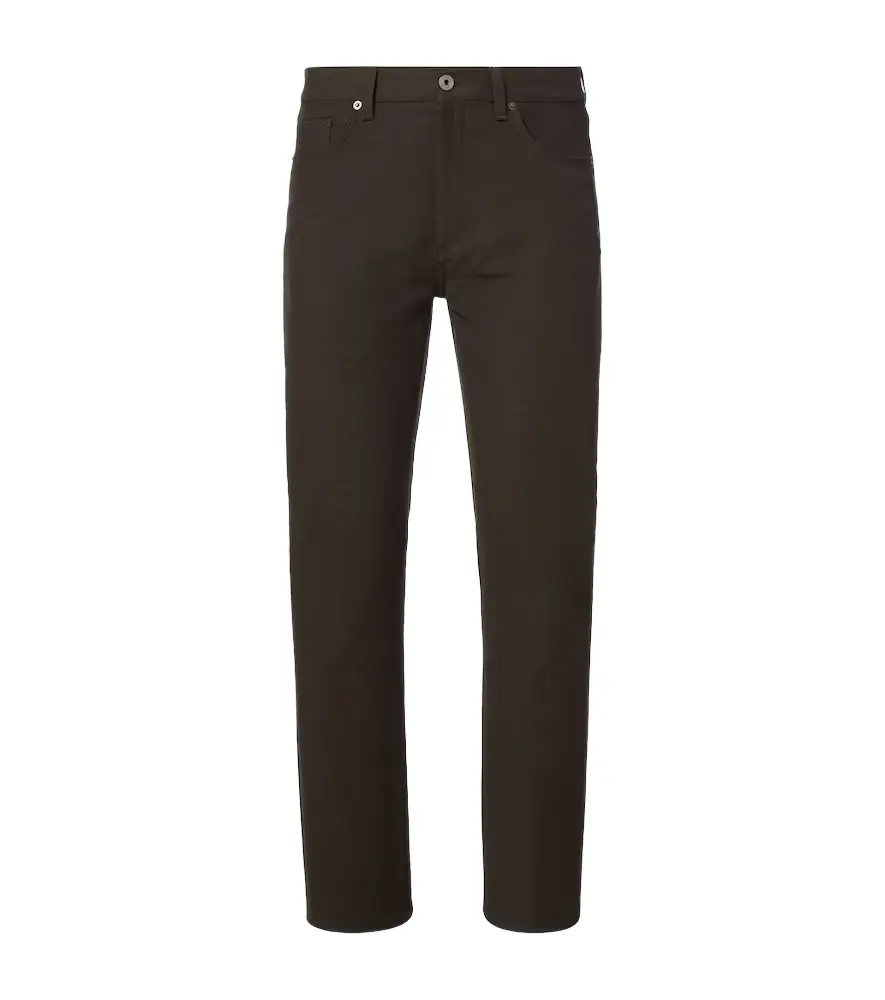 Zegna Roccia cotton and cashmere straight pants