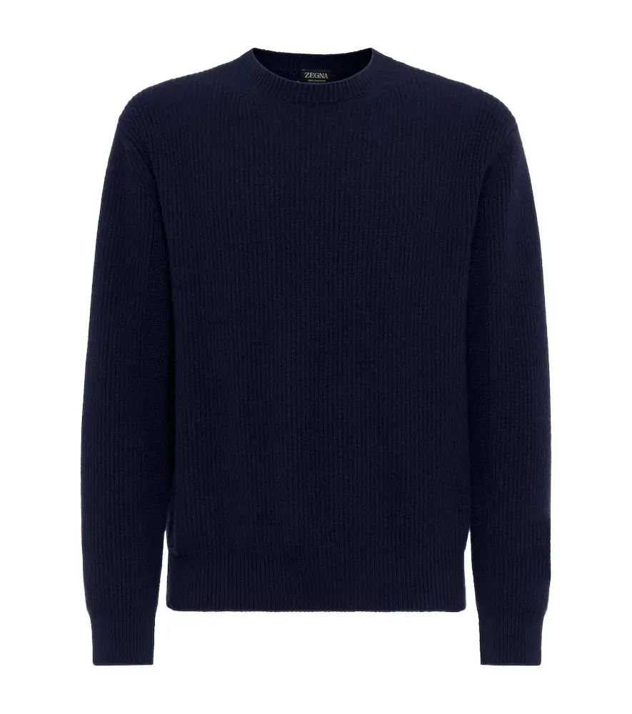 Zegna Ribbed-knit cashmere sweater