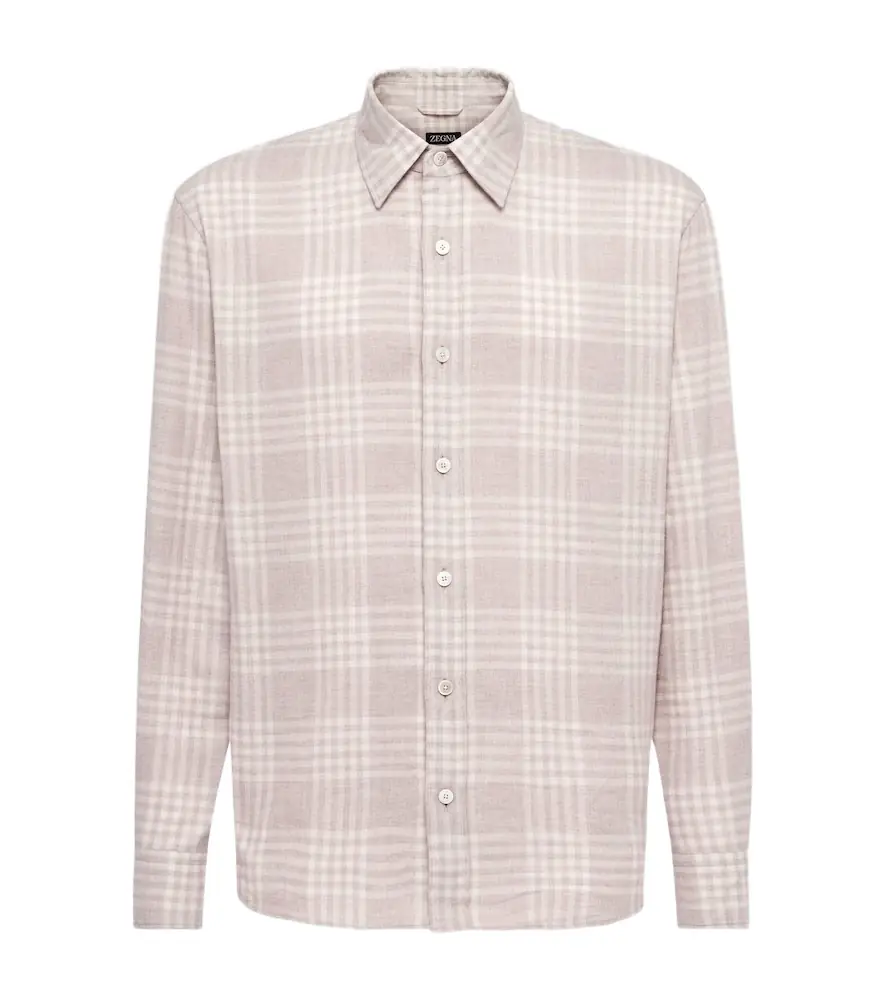 Zegna Checked cotton flannel shirt