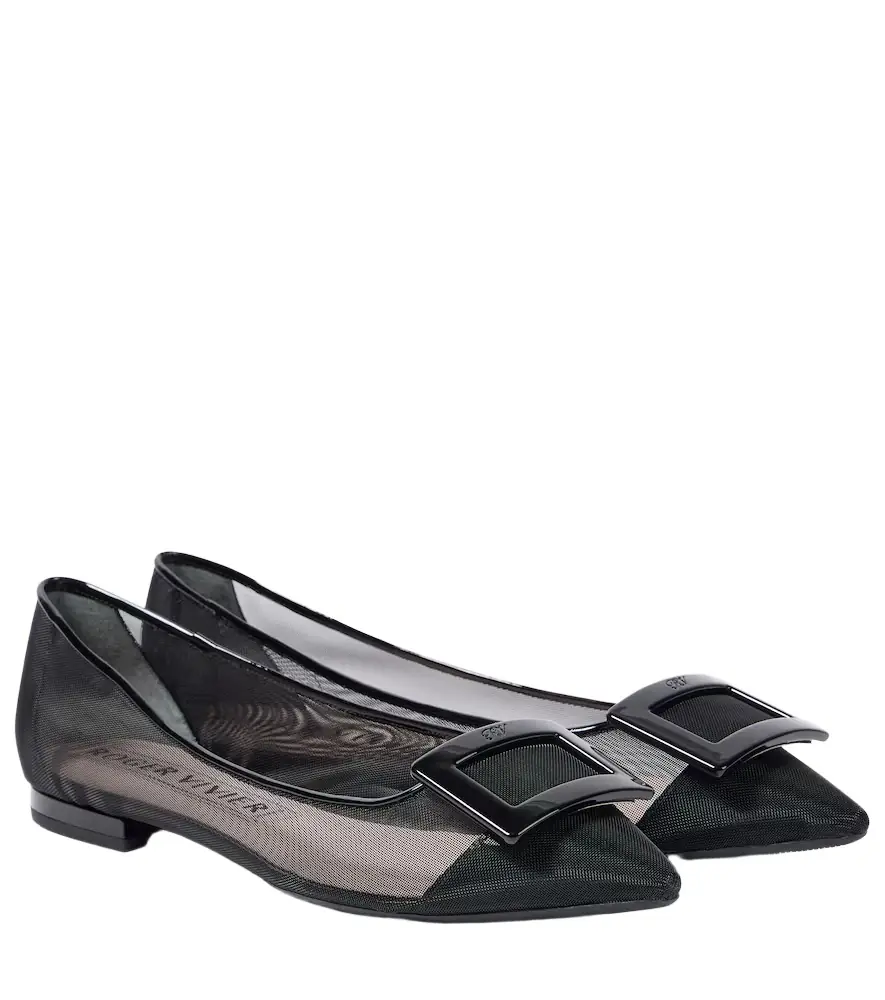 Roger Vivier Gommettine mesh ballet flats
