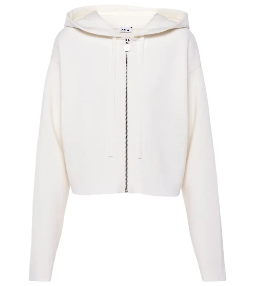 Loewe Anagram wool-blend zip-up hoodie