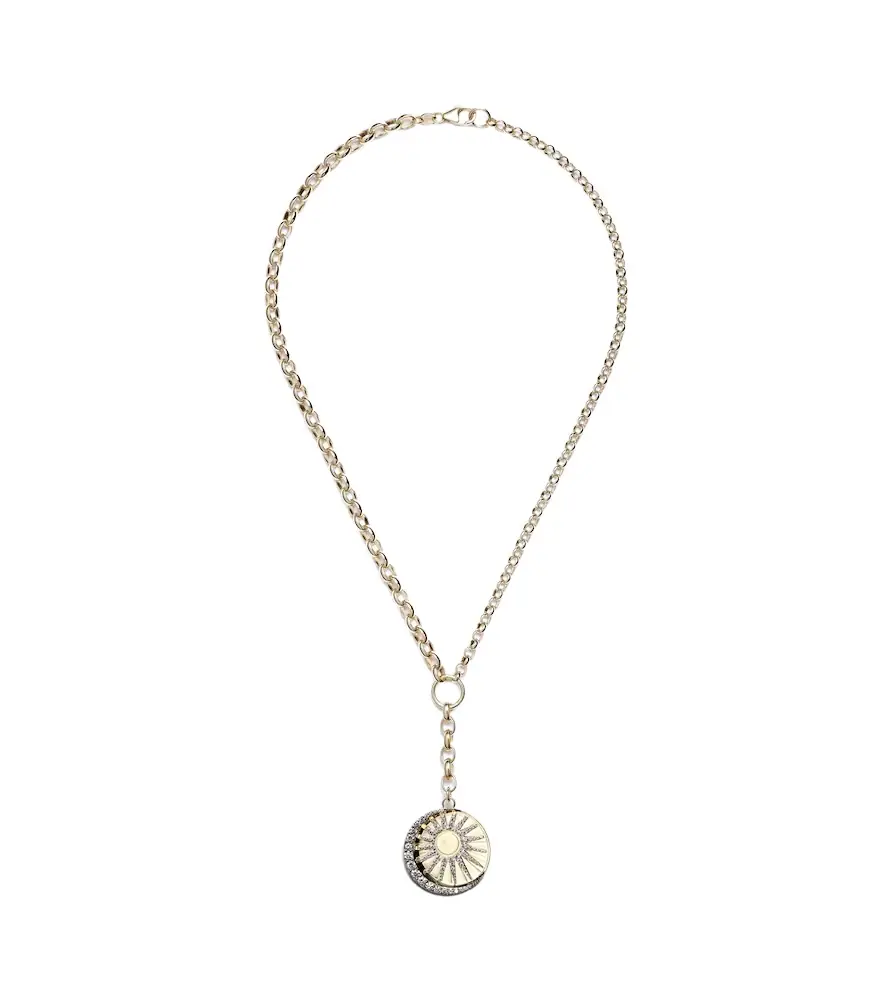 FoundRae Balance 18kt gold chain necklace with diamonds