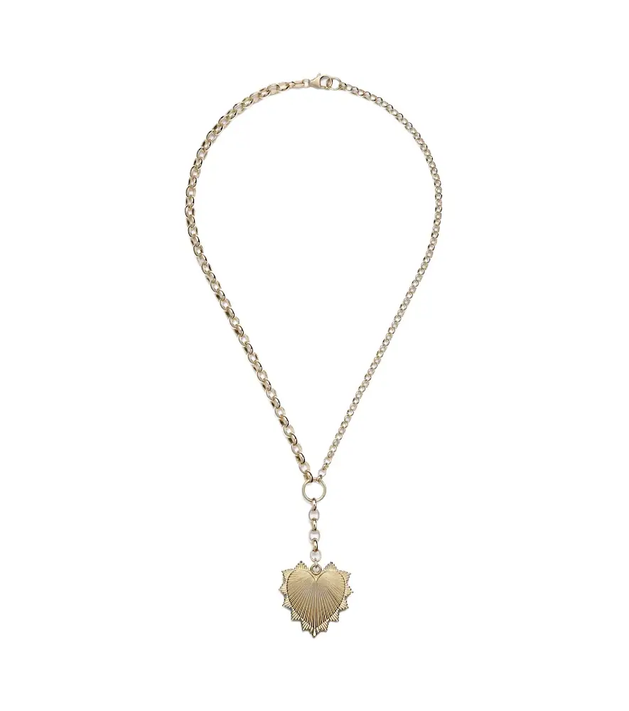 FoundRae Oversized Love Token 18kt gold chain necklace