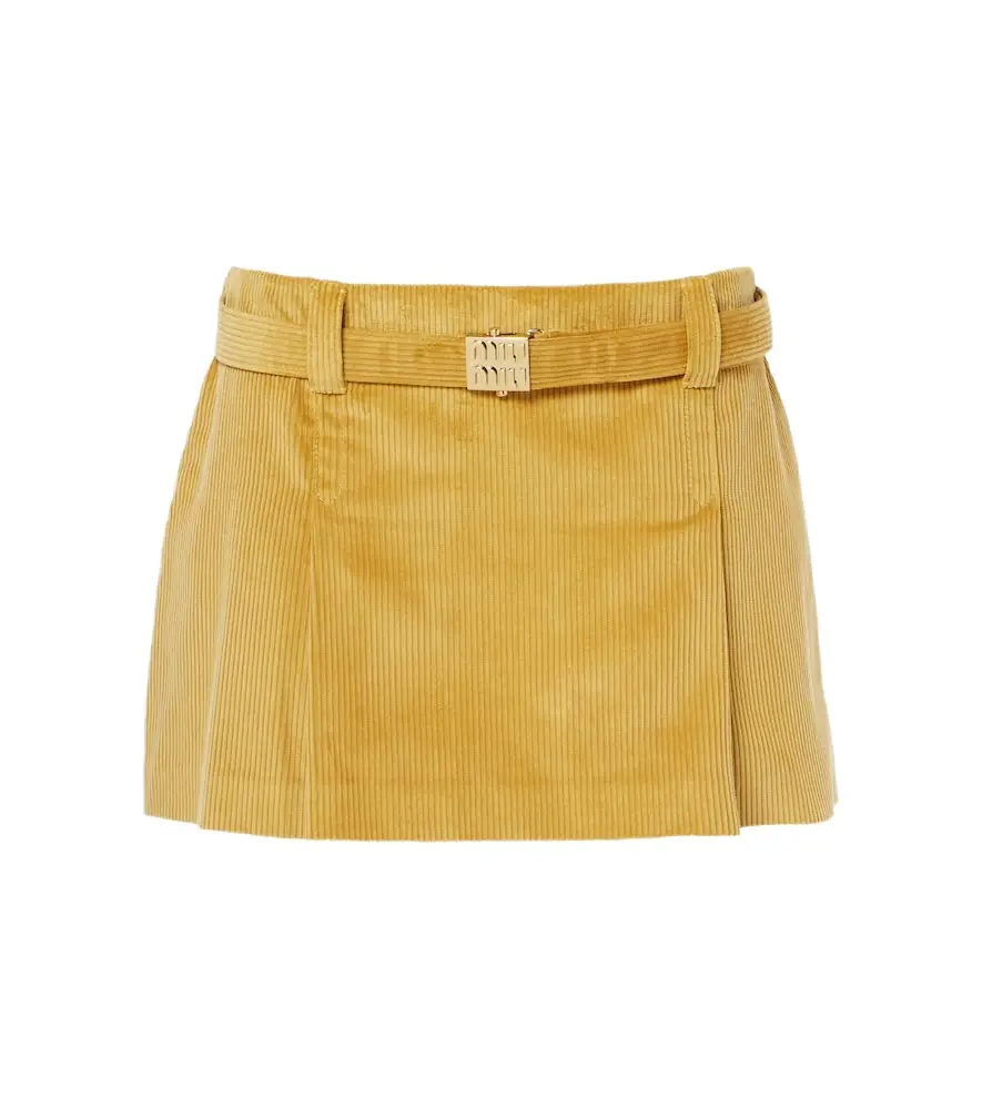 Miu Miu Cotton corduroy miniskirt