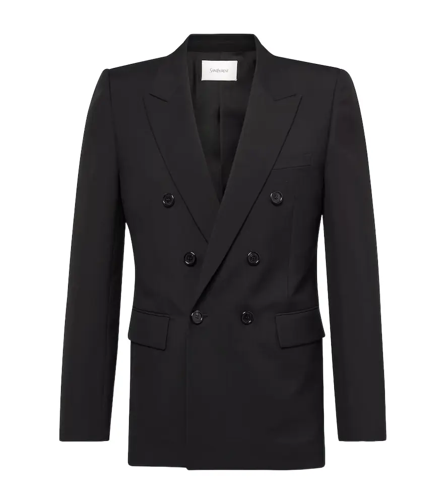 Saint Laurent Double-breasted wool blazer