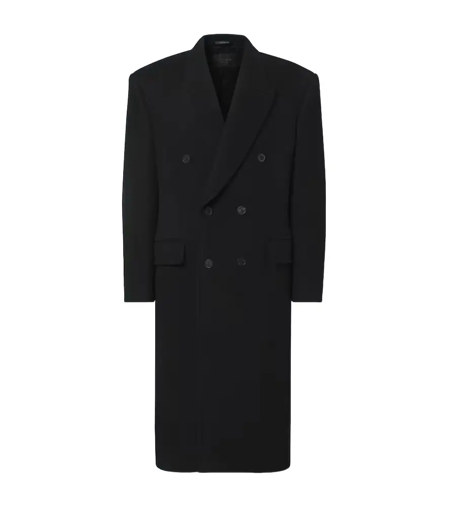 Balenciaga Double-breasted cashmere and wool overcoat