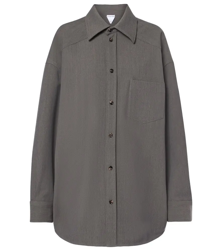 Bottega Veneta Oversized wool-blend shirt