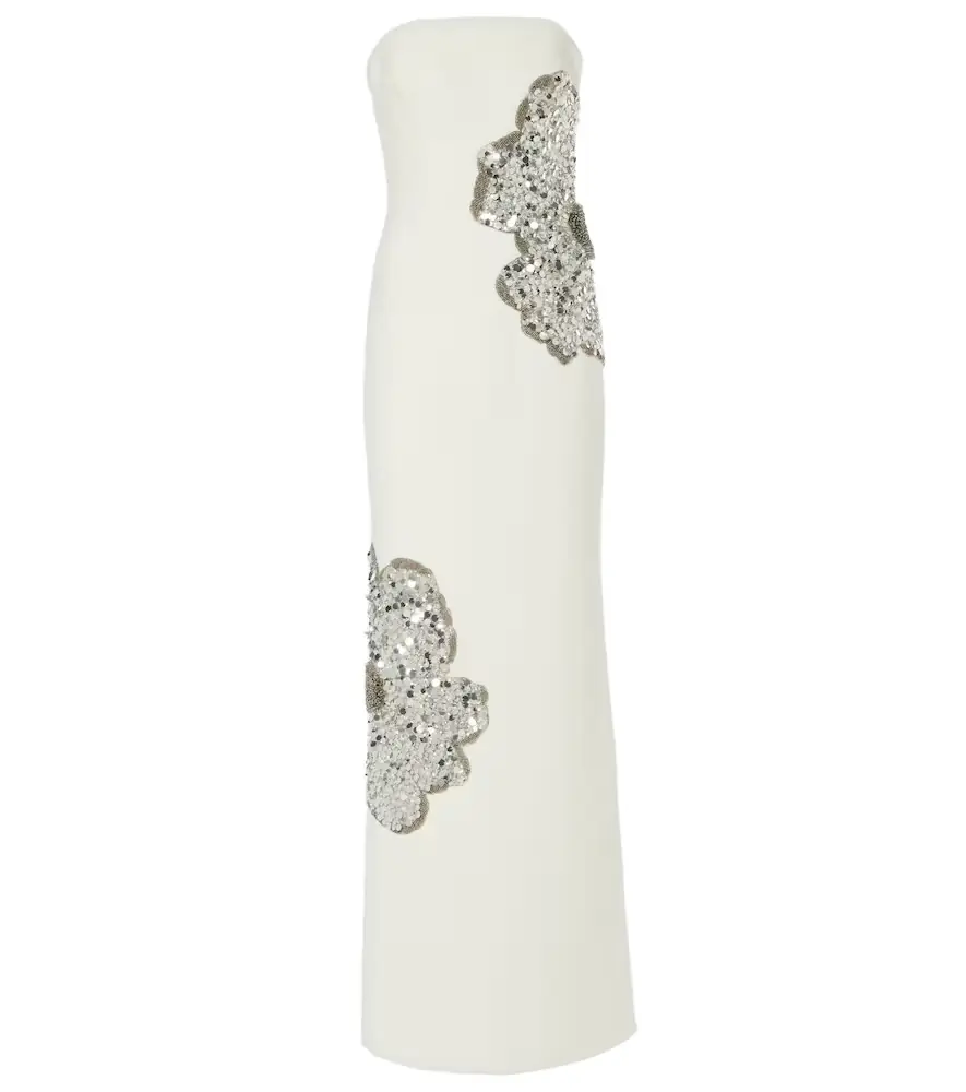 Rebecca Vallance Layana strapless embellished gown