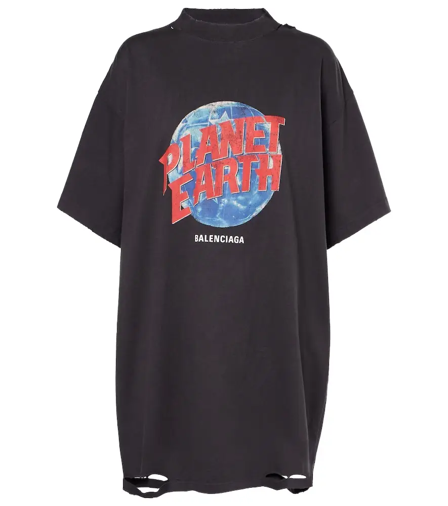 Balenciaga Planet Earth cotton jersey T-shirt