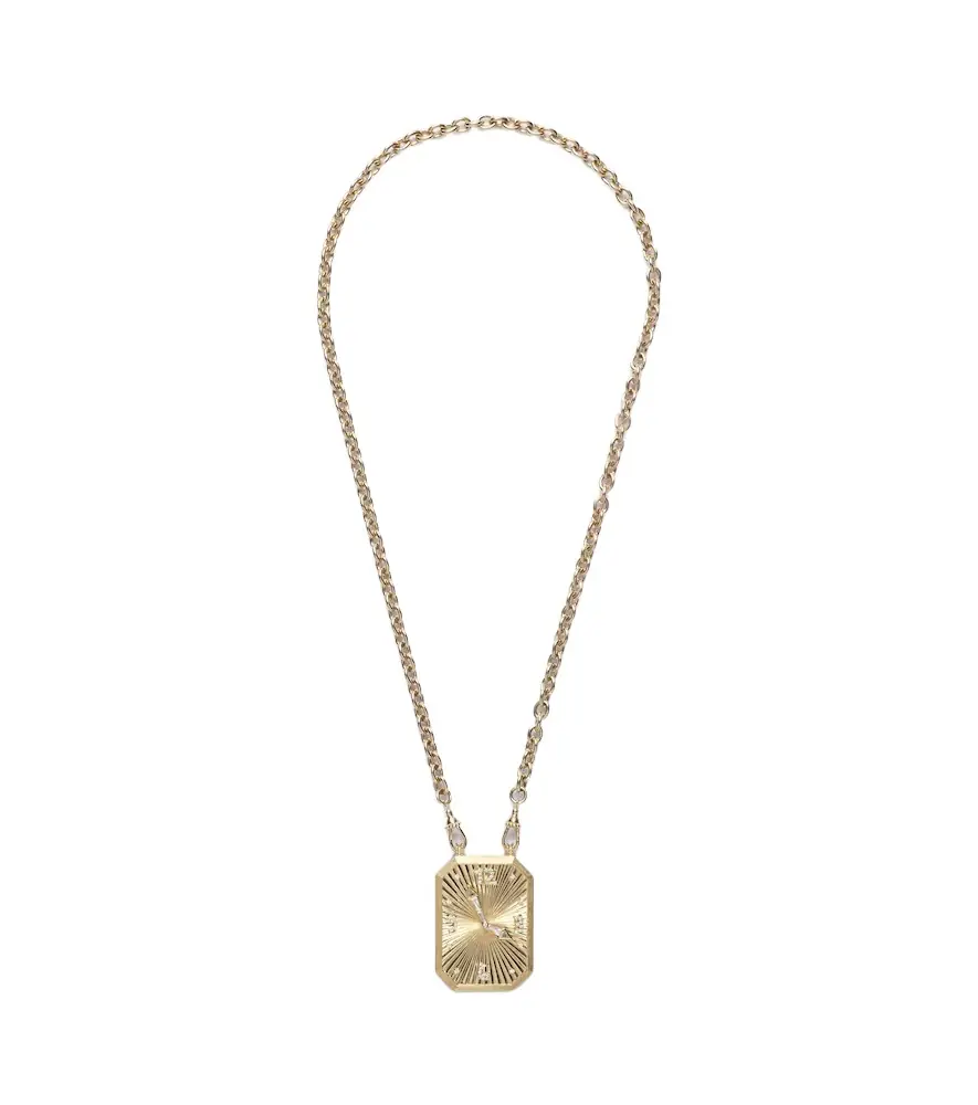 Marie Lichtenberg Thinking of You 18kt gold pendant necklace with diamonds