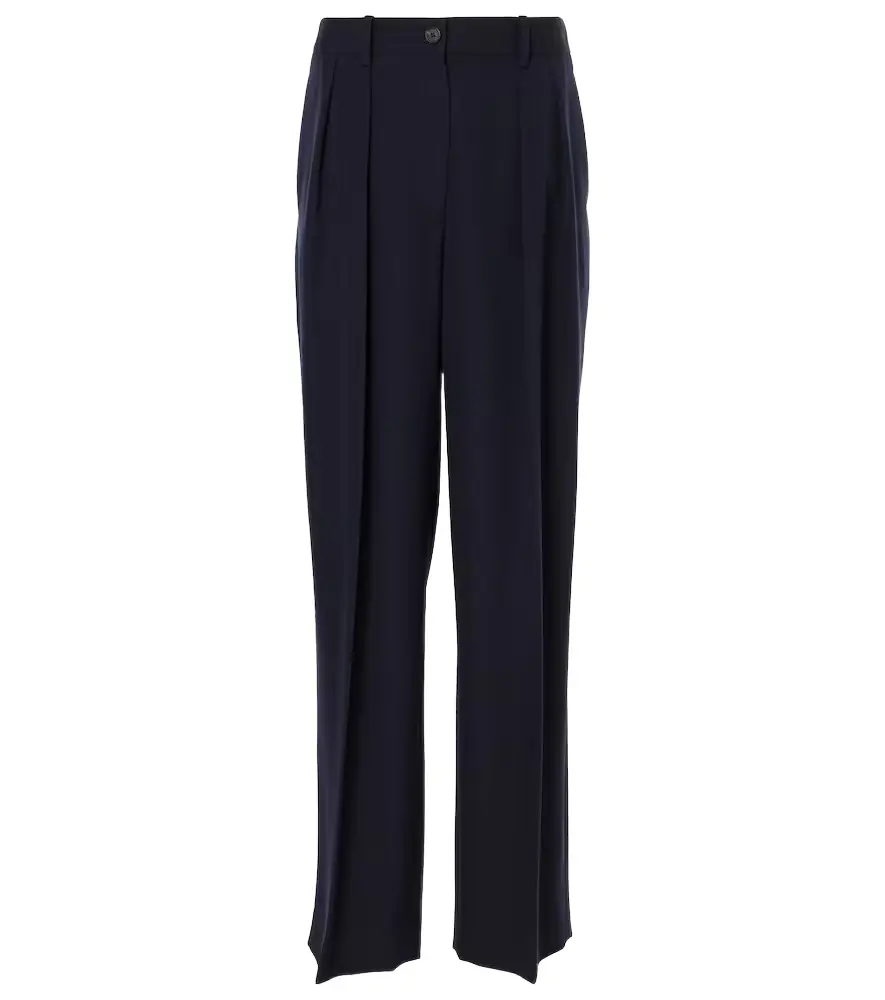 The Row Igor low-rise wool wide-leg pants