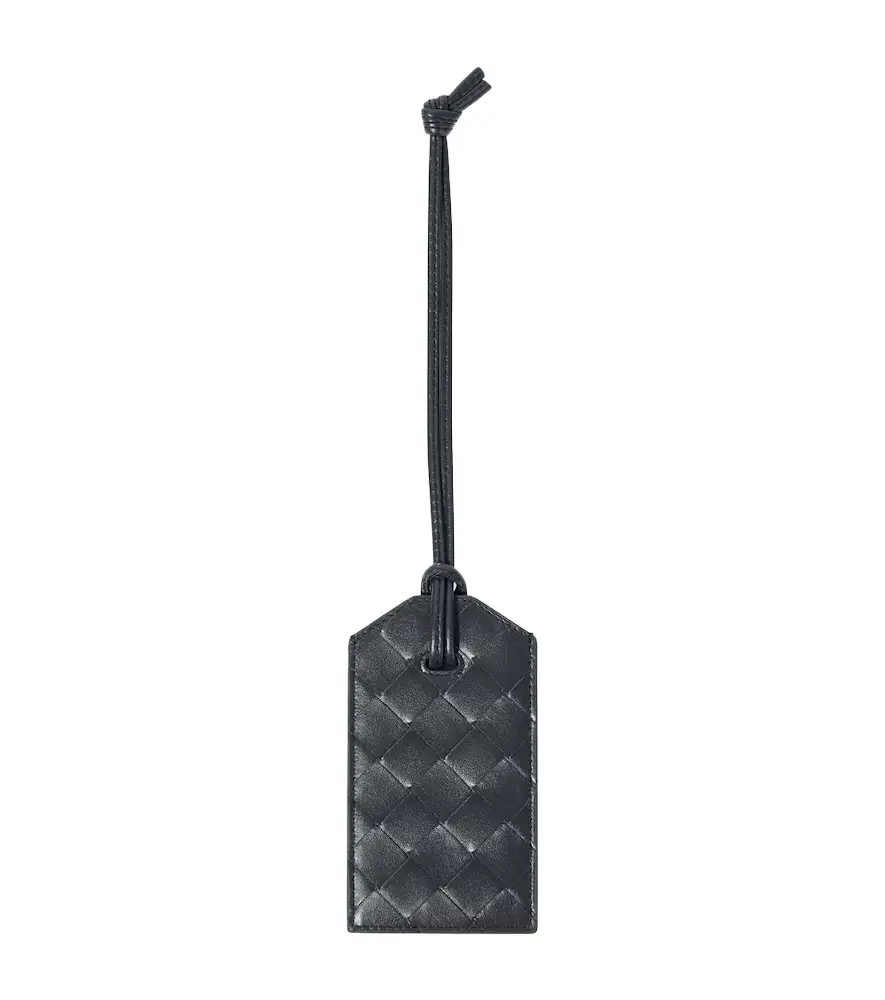Bottega Veneta Intrecciato leather luggage tag
