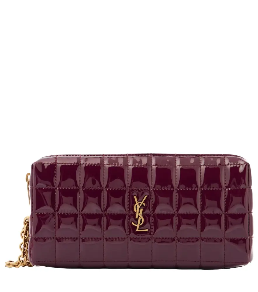 Saint Laurent Cassandre matelassé faux leather pouch