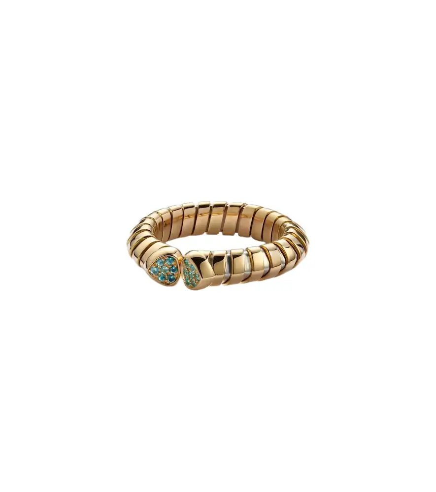 Marina B Trisolina 18kt gold ring with tourmalines