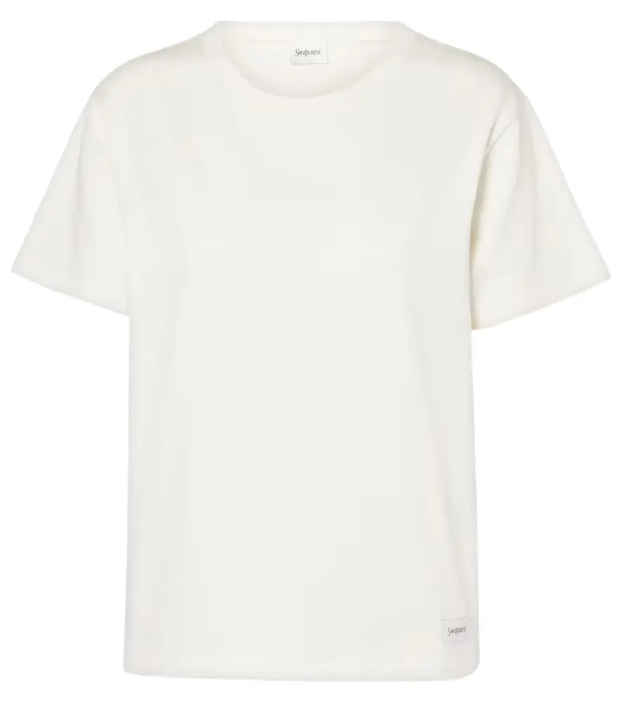 Saint Laurent Cotton-blend jersey T-shirt