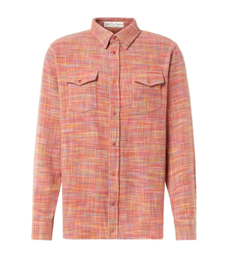 God's True Cashmere Flower space-dyed cashmere shirt