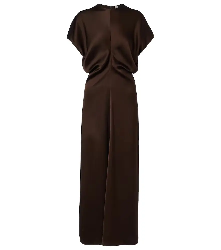 Toteme Draped satin maxi dress