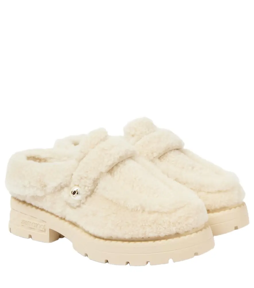 Jimmy Choo Shea shearling platform mules - Women's Shoes
