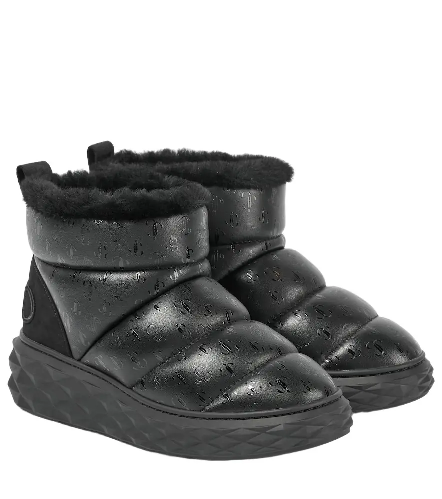 Jimmy Choo Xan shearling-lined leather snow boots
