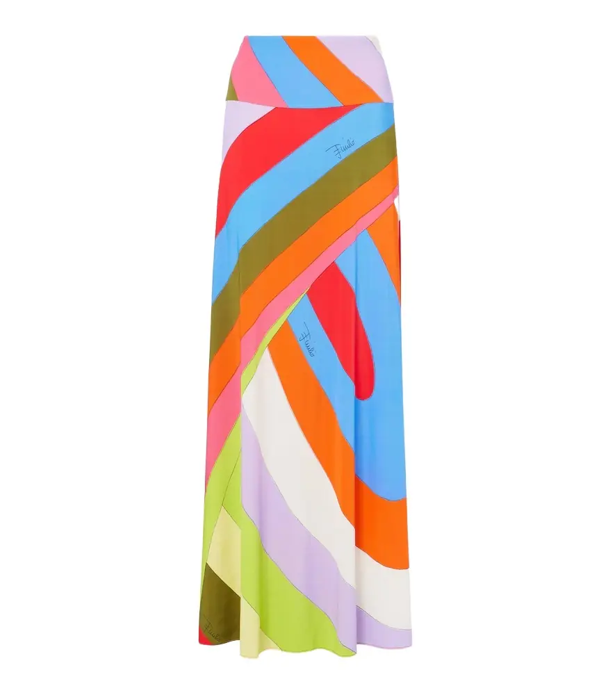 Pucci Iride jersey satin maxi skirt