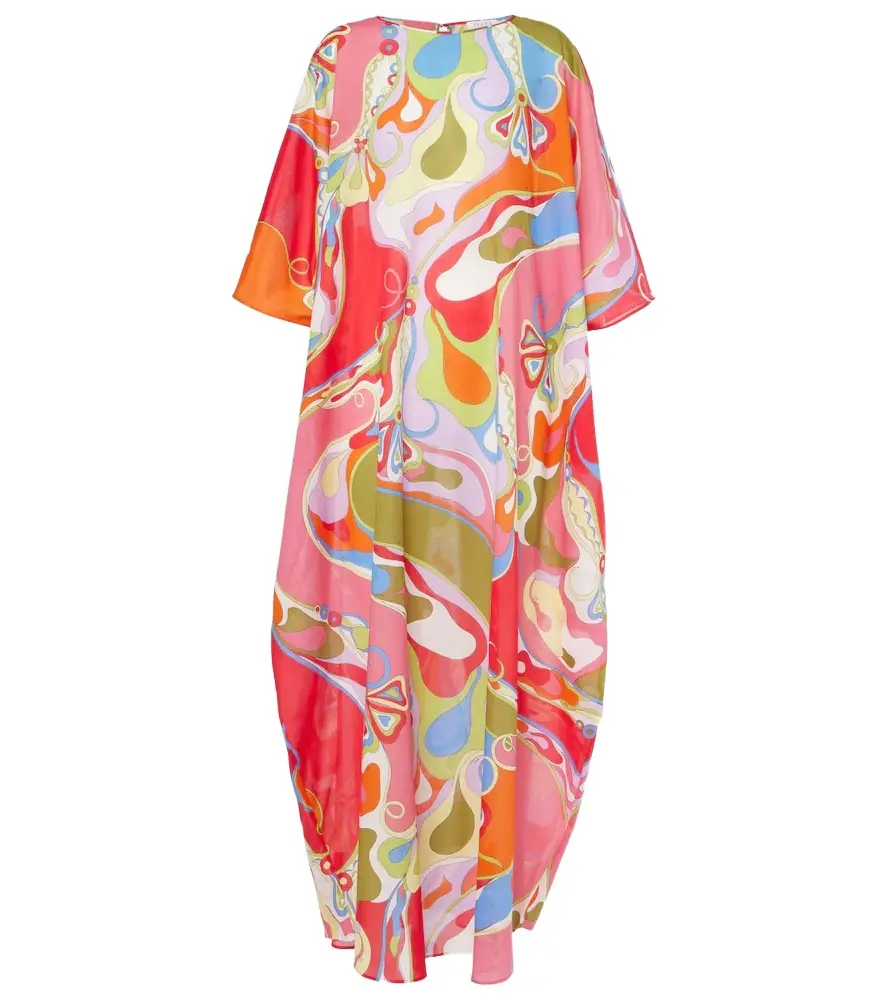 Pucci Orchidee cotton muslin kaftan