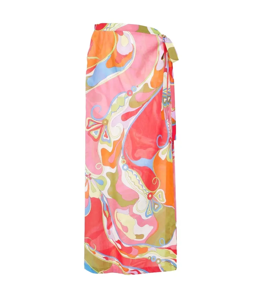 Pucci Orchidee cotton muslin beach cover-up