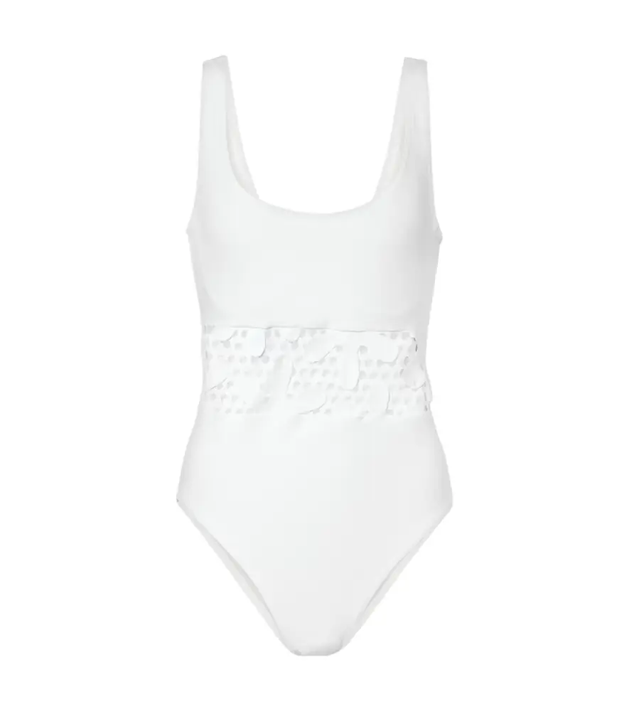 Karla Colletto Aster embroidered swimsuit