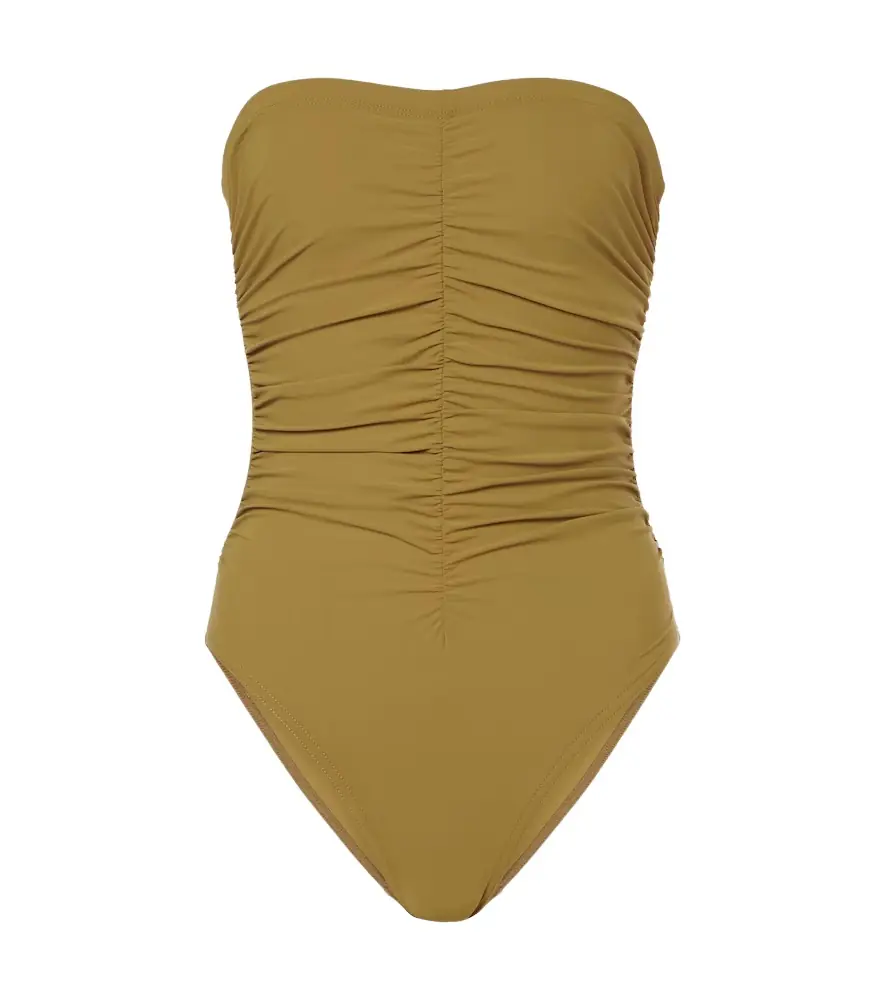 Karla Colletto Gathered bandeau swimsuit