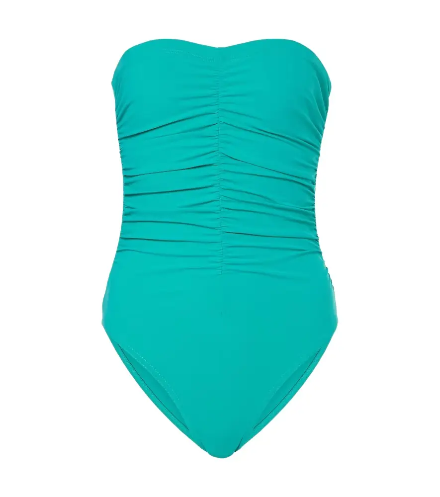 Karla Colletto Gathered strapless swimsuit