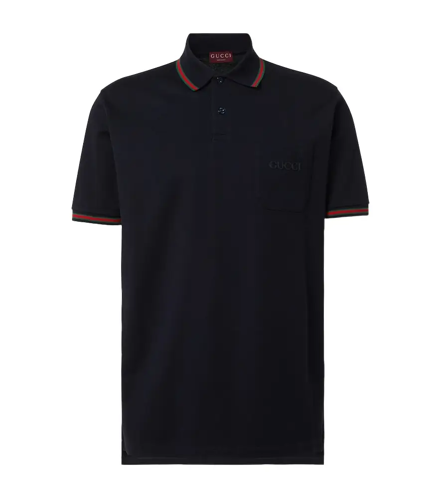Gucci Double G cotton-blend piqué polo shirt