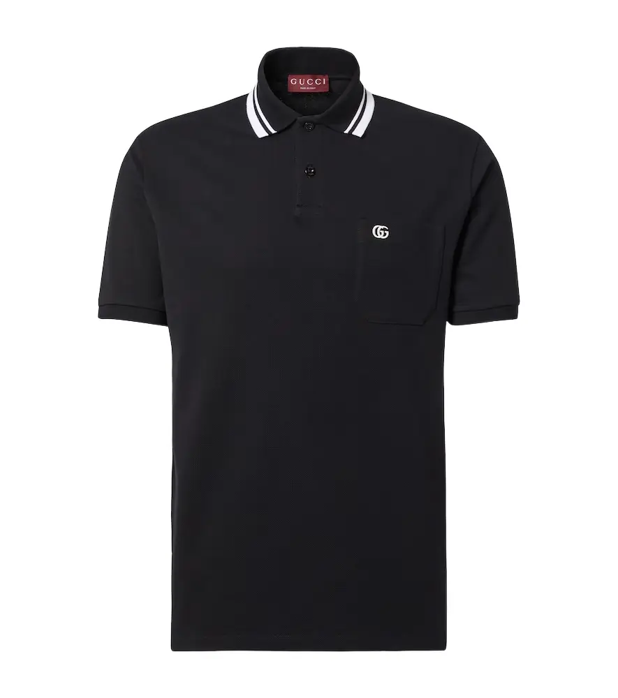 Gucci GG Web cotton-blend polo shirt