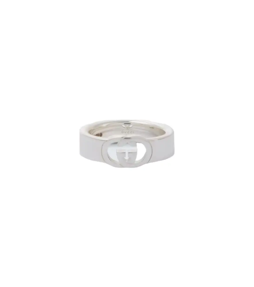 Gucci Interlocking G sterling silver ring