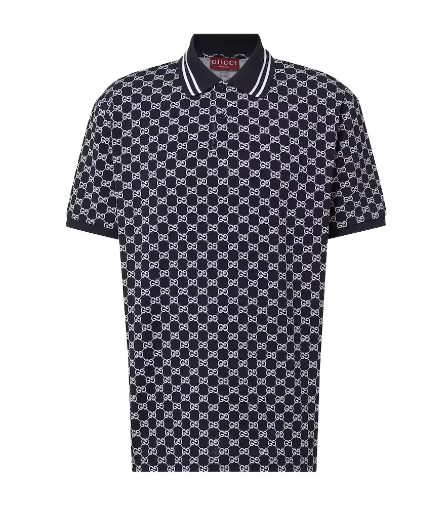 Gucci GG cotton piquet jacquard polo shirt
