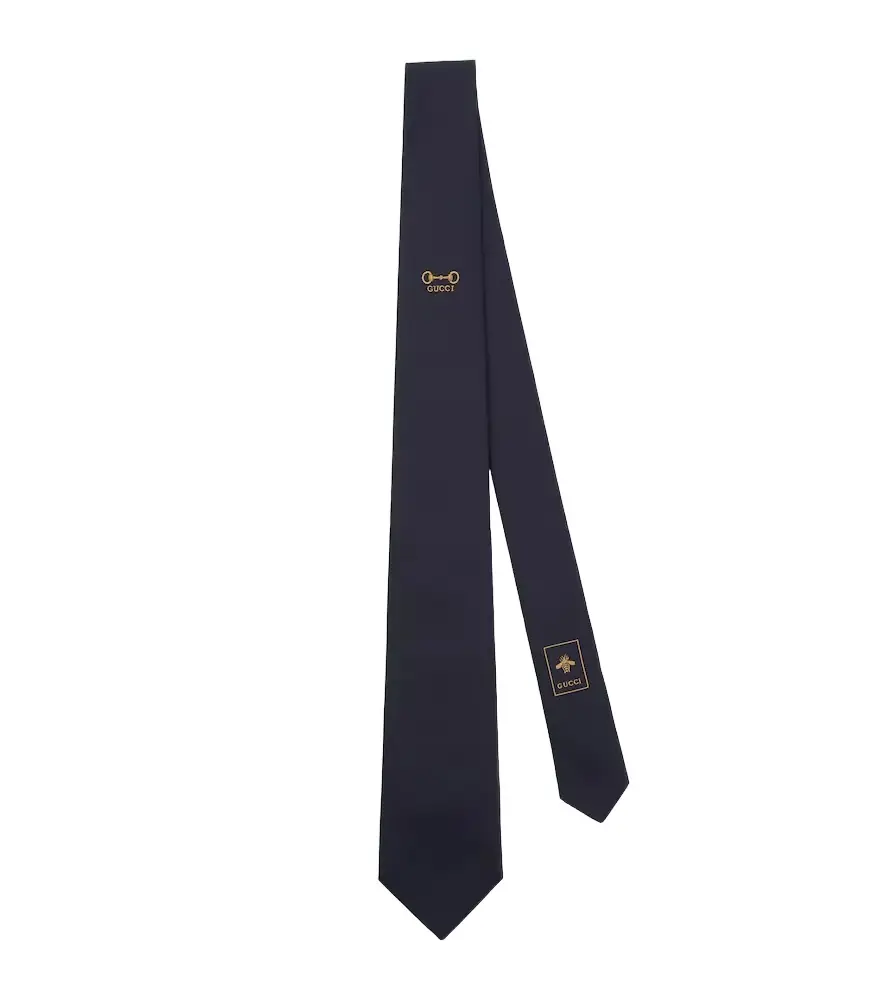 Gucci Horsebit silk jacquard tie