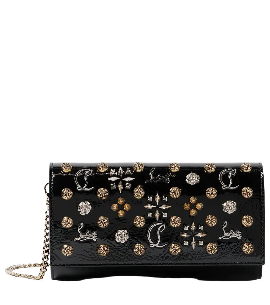 Christian Louboutin Paloma patent leather wallet on chain