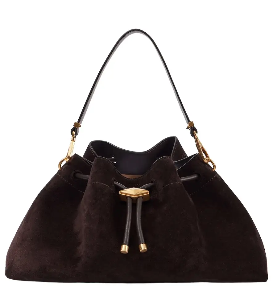Jimmy Choo Bon Bon Small suede bucket bag