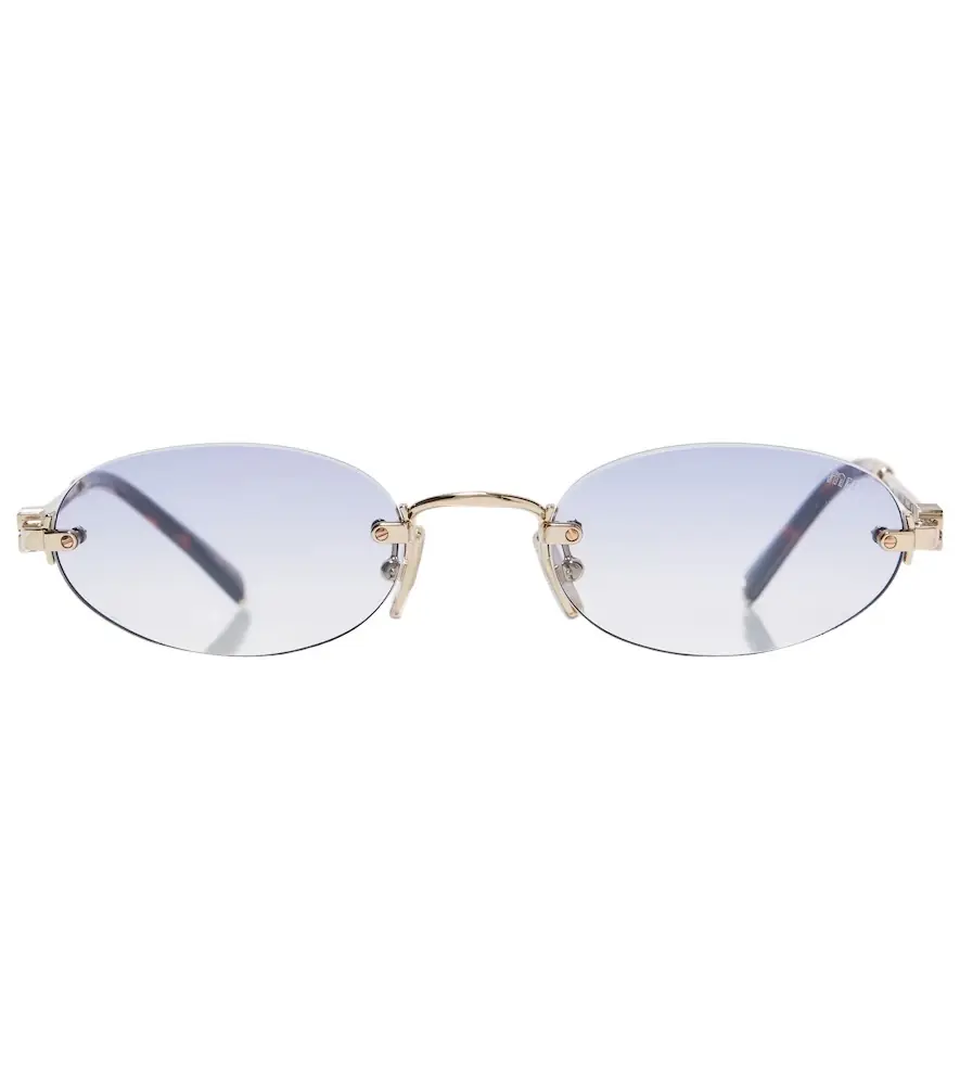 Miu Miu Logo oval sunglasses