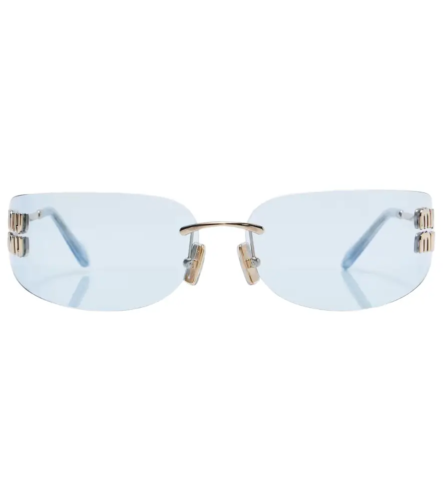 Miu Miu Logo rectangular sunglasses