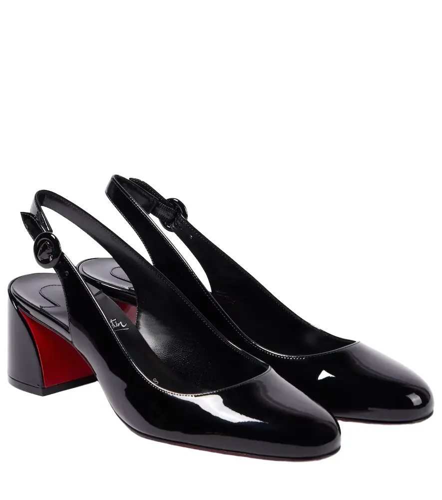 Christian Louboutin So Jane 55 patent leather slingback pumps